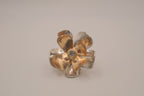 Two-tone floral statement ring
