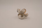 Two-tone floral statement ring