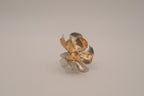 Two-tone floral statement ring