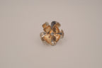 Two-tone floral statement ring