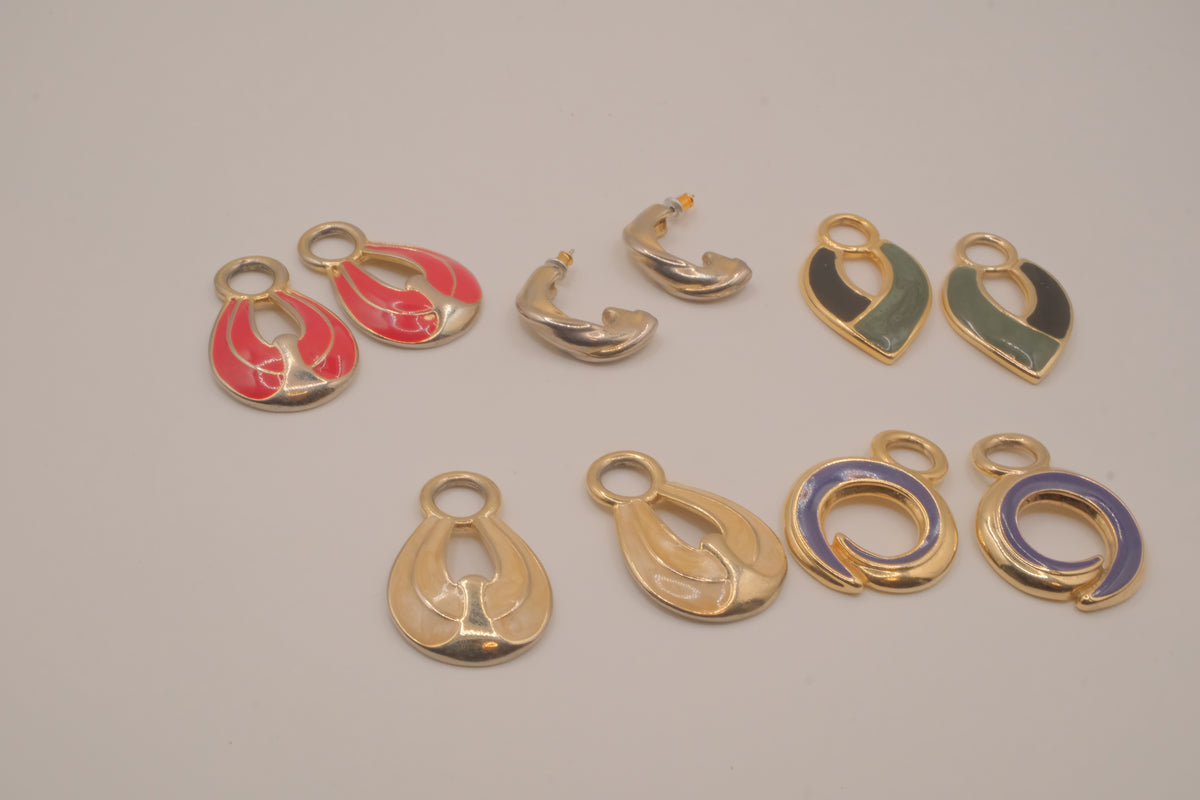 Vintage Weekenders 1980s interchangeable earring wardrobe set