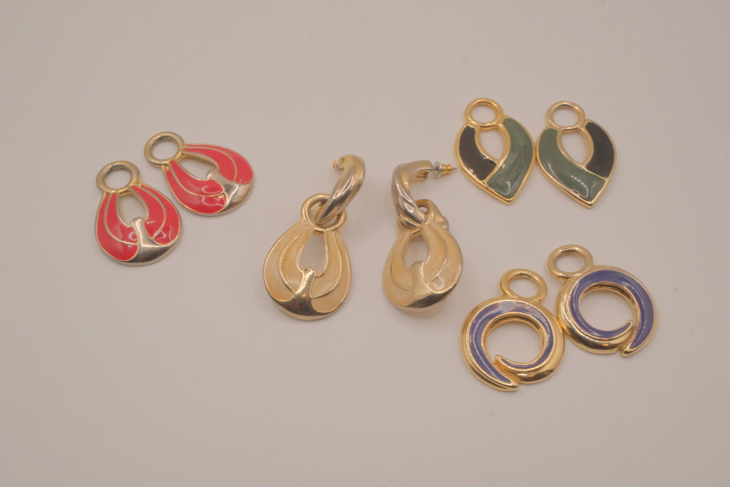 Vintage Weekenders 1980s interchangeable earring wardrobe set