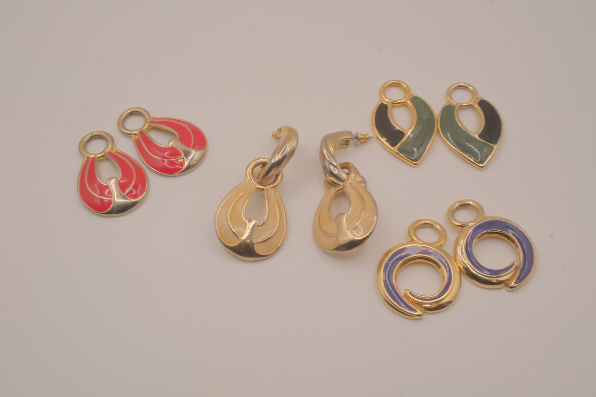 Vintage Weekenders 1980s interchangeable earring wardrobe set