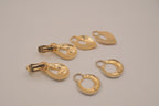 Vintage Weekenders 1980s interchangeable door-knocker clip-on earring set