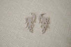 Flame dangle drop earrings