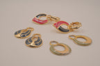 Vintage Weekenders 1980s interchangeable door-knocker clip-on earring set