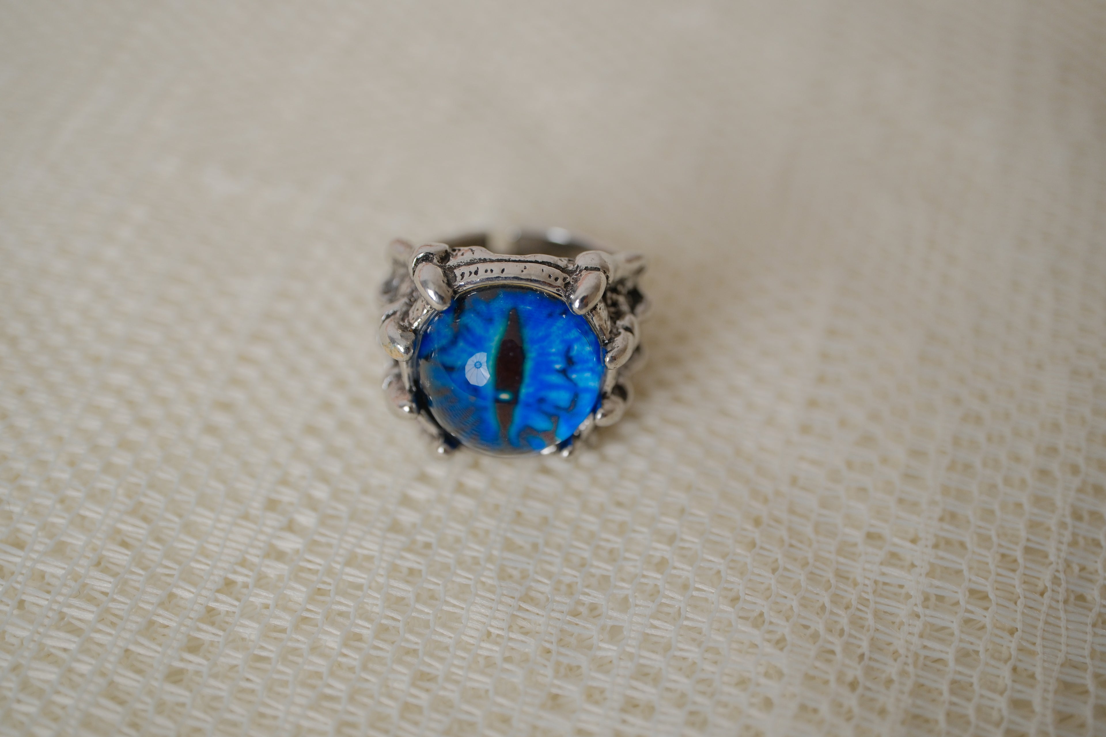 Dragon or demon eye Goth ring