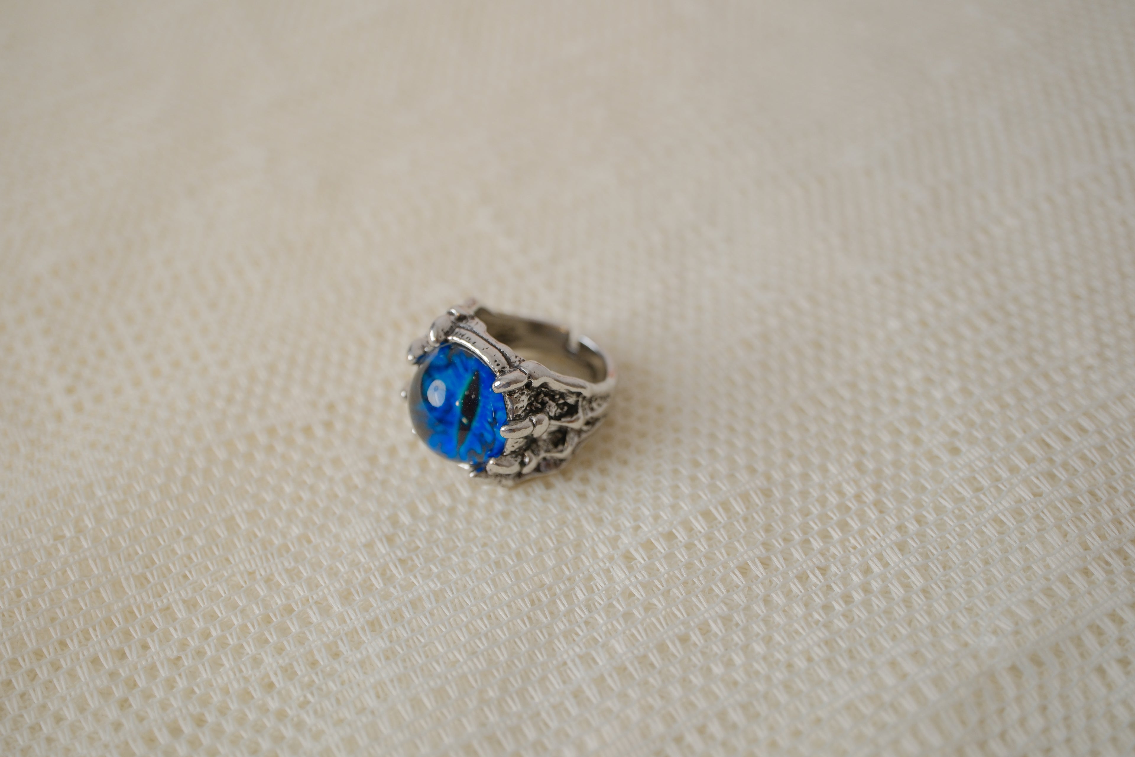 Dragon or demon eye Goth ring