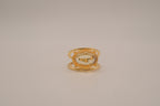 Gold tone cocktail statement ring
