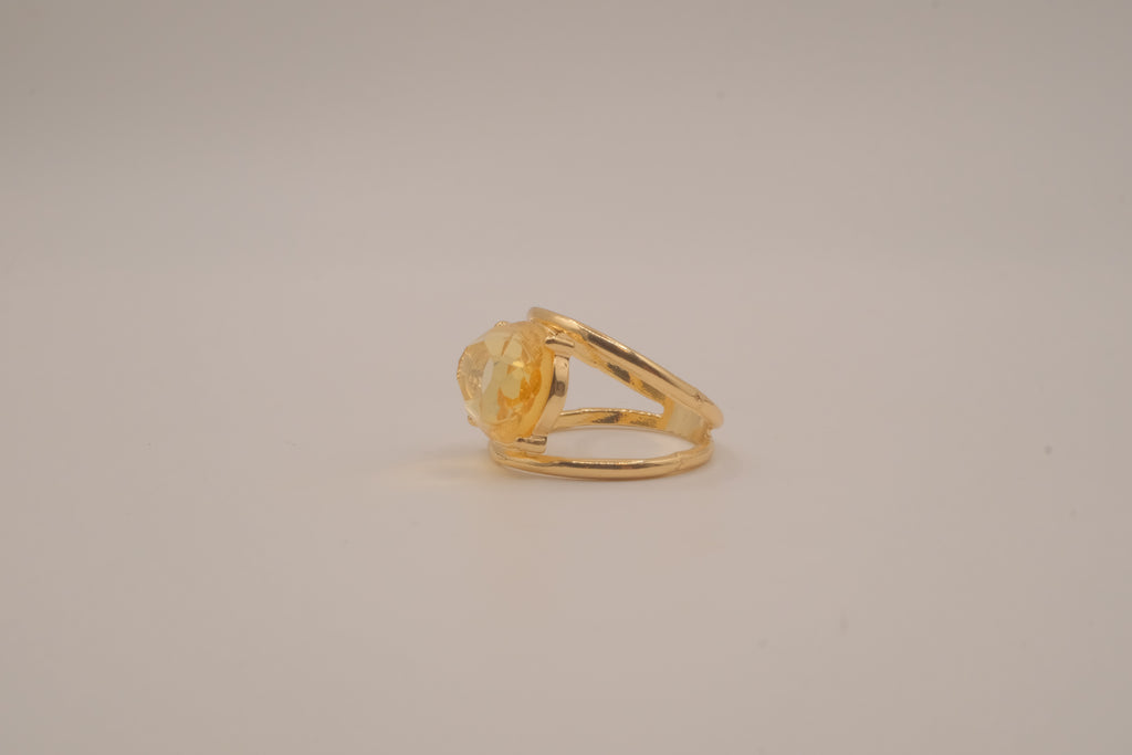 Gold tone cocktail statement ring