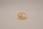 Gold tone cocktail statement ring