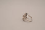 Openwork floral statement ring