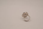 Openwork floral statement ring