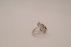 Openwork floral statement ring