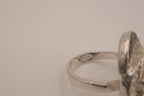 Openwork floral statement ring