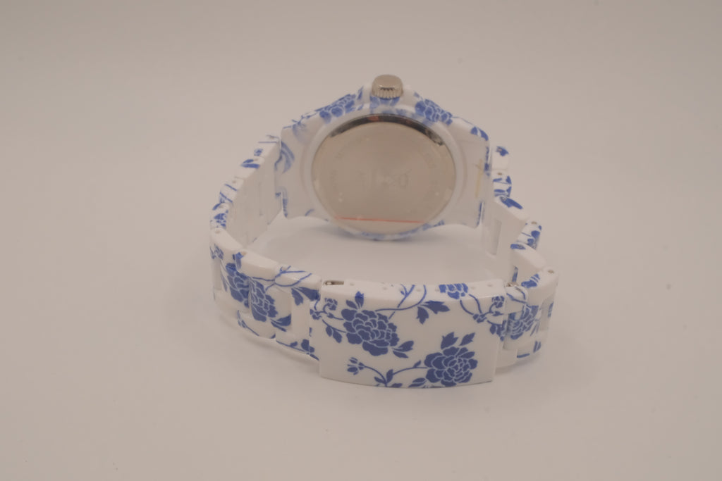 Avon Blue and White Floral Watch