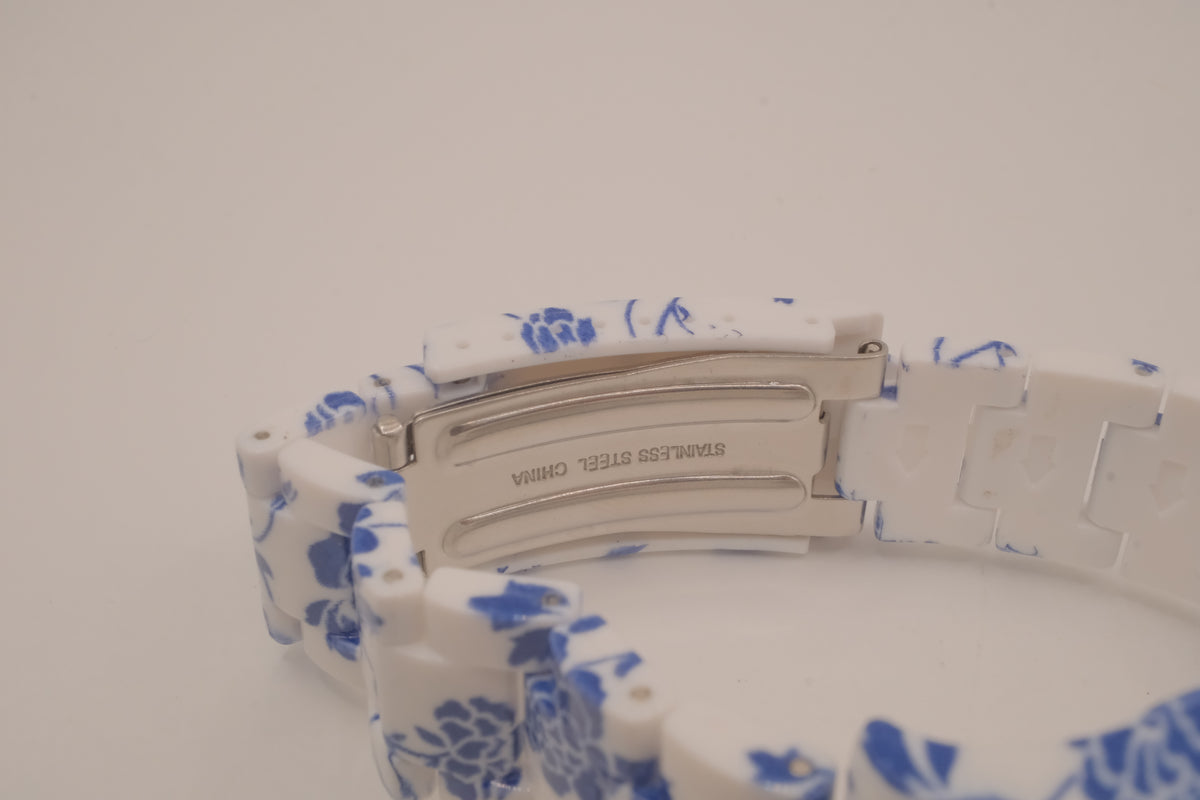 Avon Blue and White Floral Watch