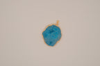 Blue agate geode slice pendant&nbsp;