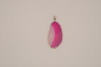 Pink agate slice pendant
