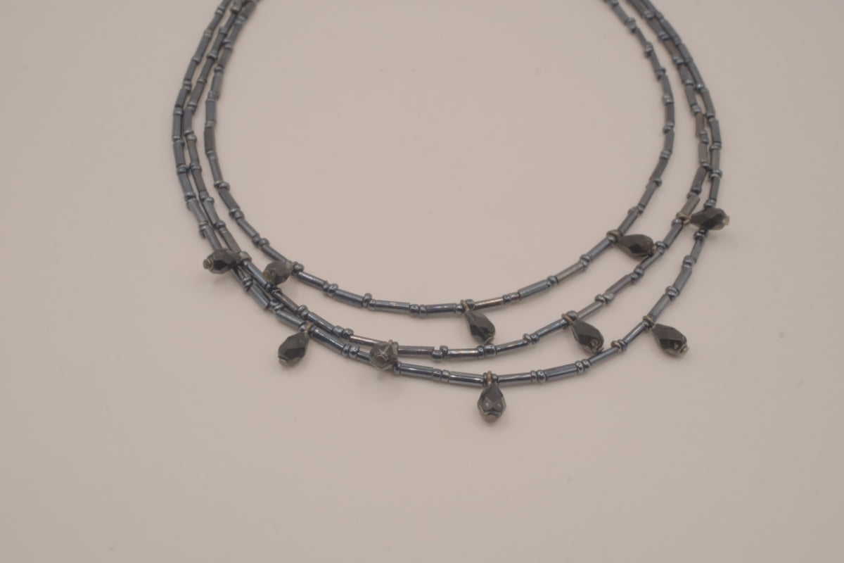 Vintage Avon triple-strand beaded choker necklace&nbsp;