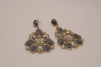 Vintage Avon "Faceted Jet Drop" chandelier earrings