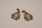 Vintage Avon "Faceted Jet Drop" chandelier earrings