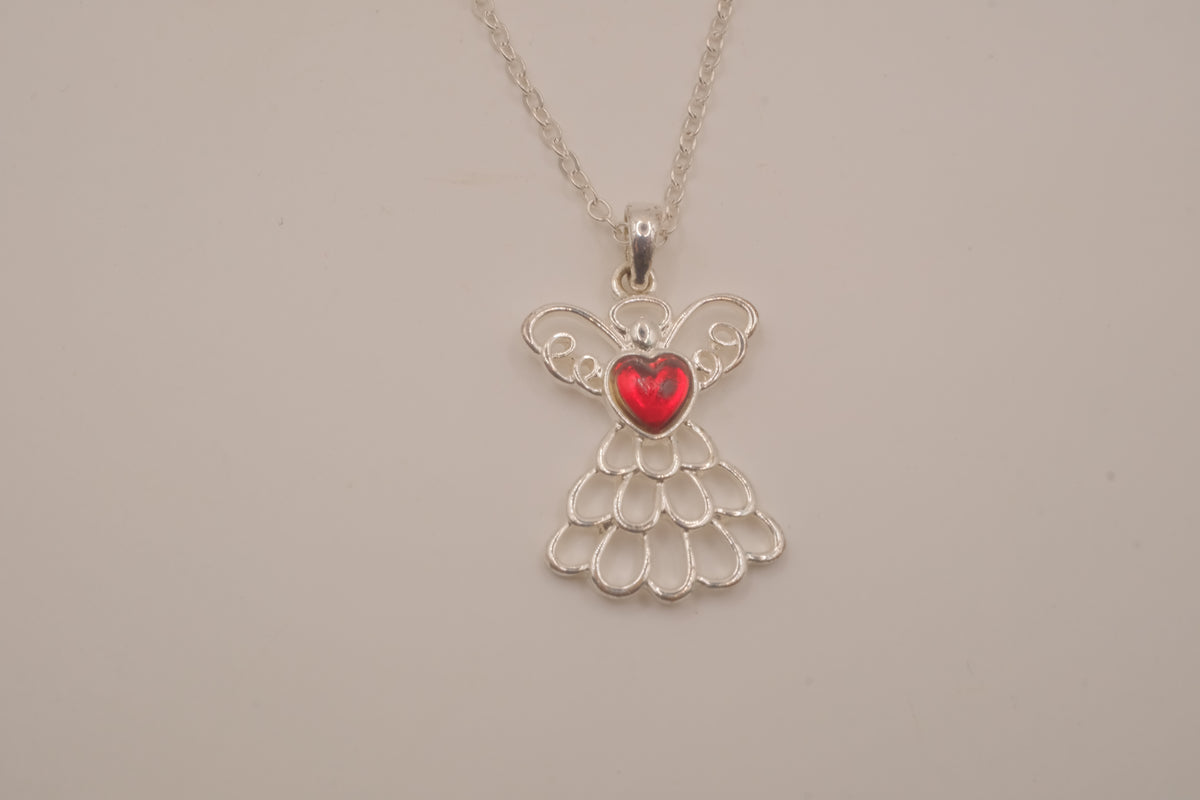 Vintage Avon "Mary Birthstone Angel" necklace