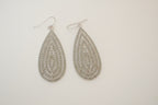 Statement multilayered teardrop dangle earring