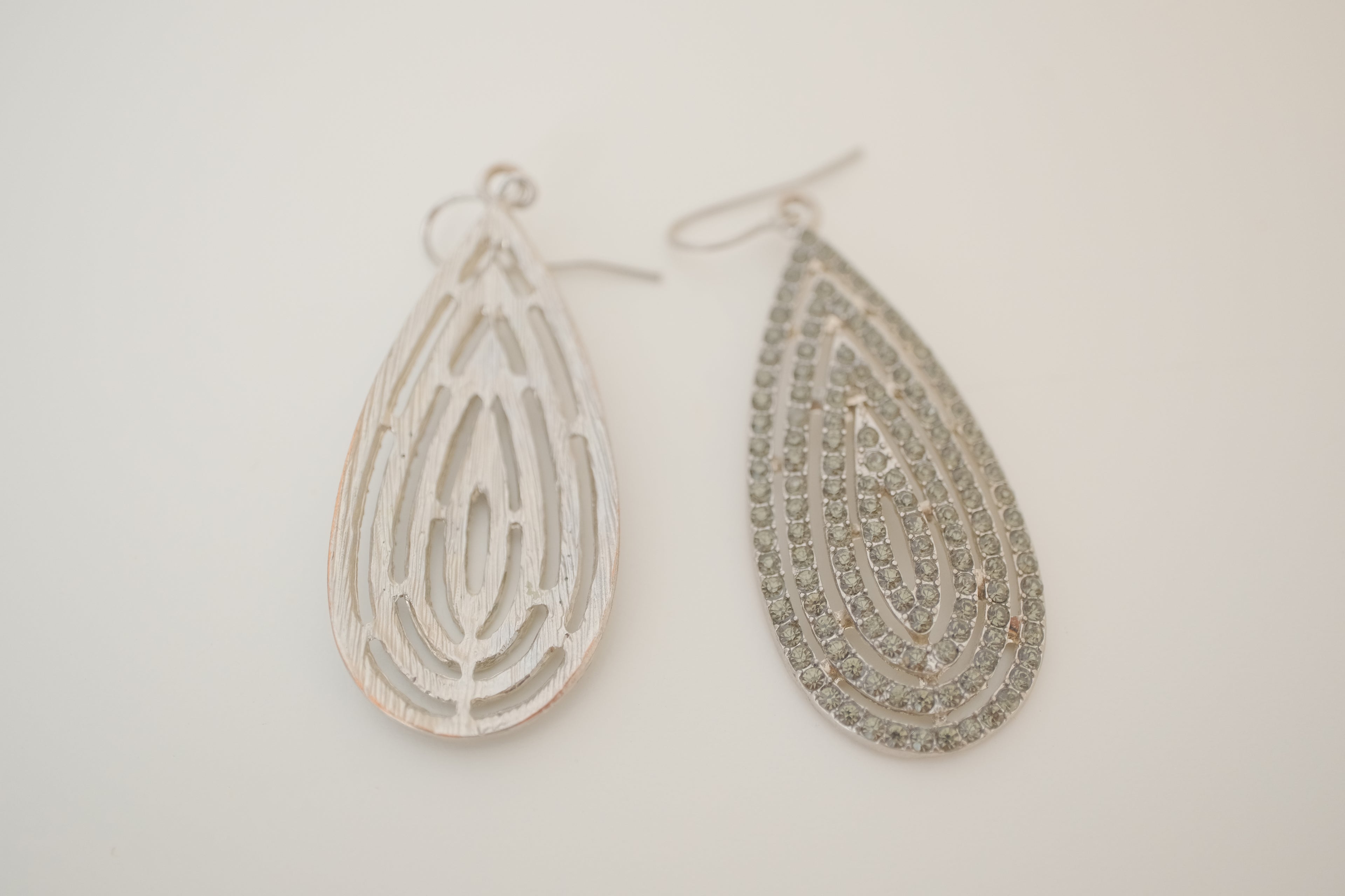 Statement multilayered teardrop dangle earring