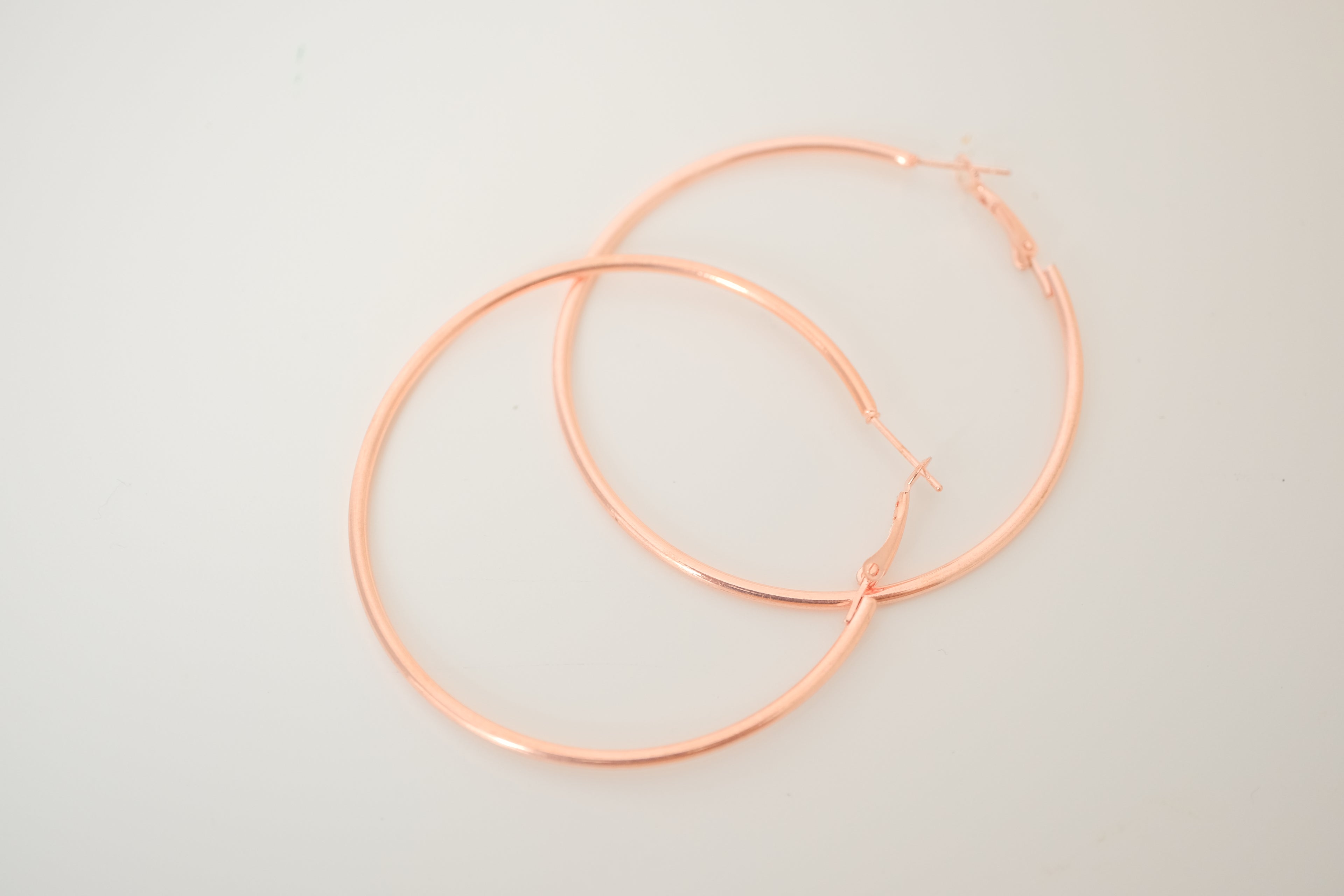 Rose gold Large hoop earrings&nbsp;
