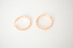 Rose gold filigree hoop earrings