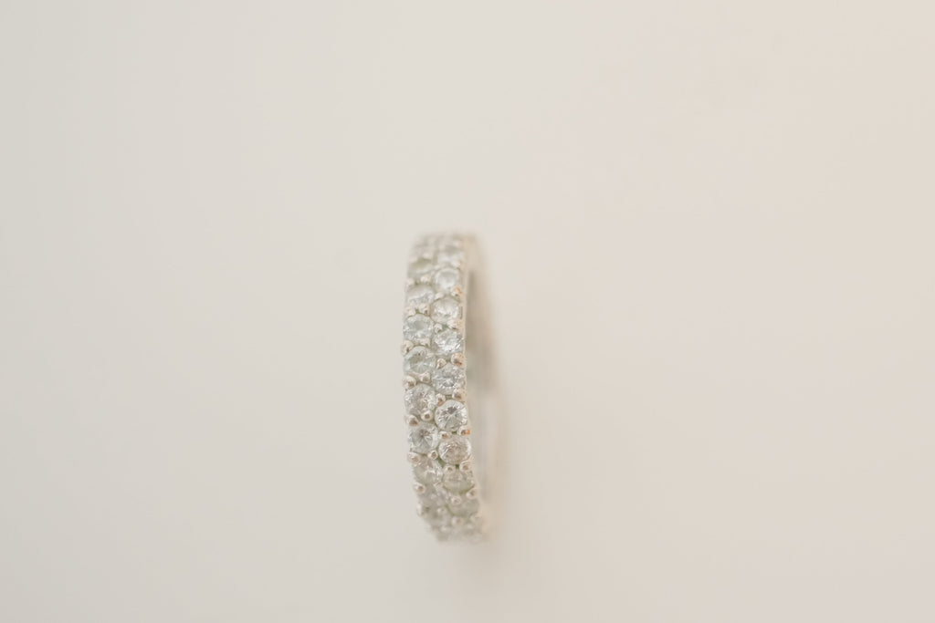 Double-row eternity band ring