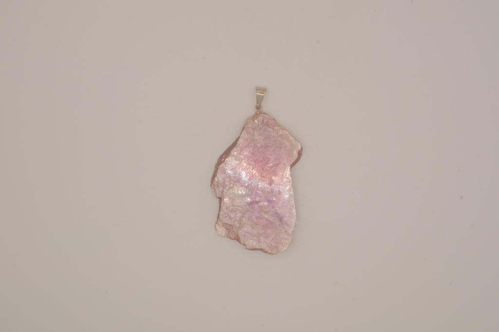 Raw pink Opal pendant