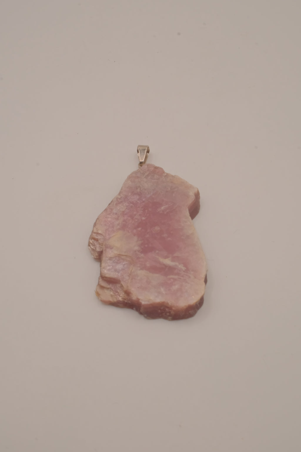Raw pink Opal pendant