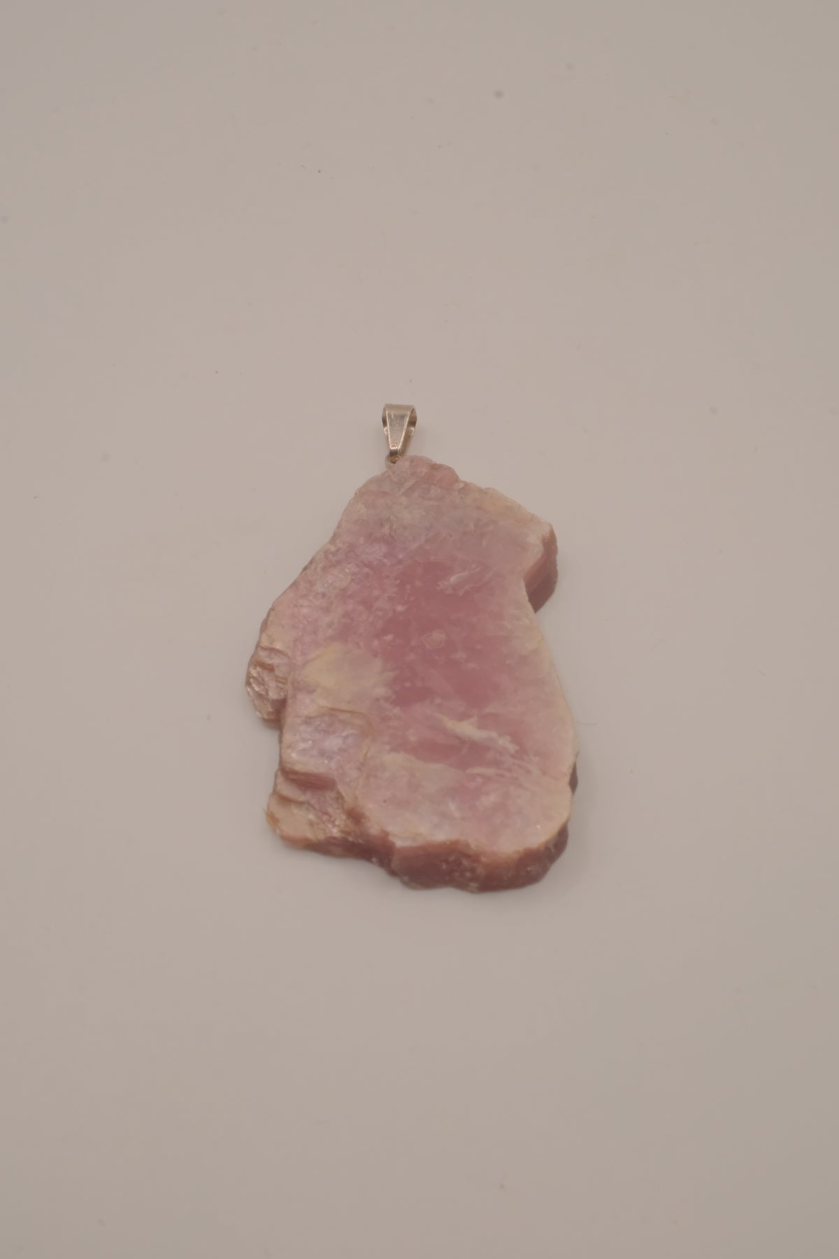 Raw pink Opal pendant