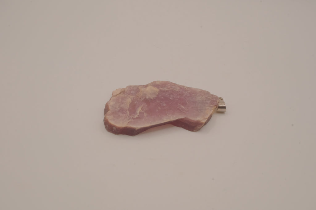 Raw pink Opal pendant