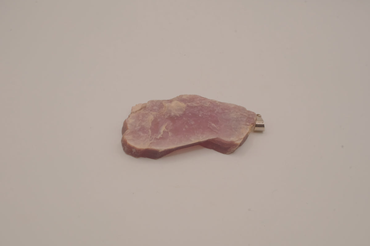 Raw pink Opal pendant