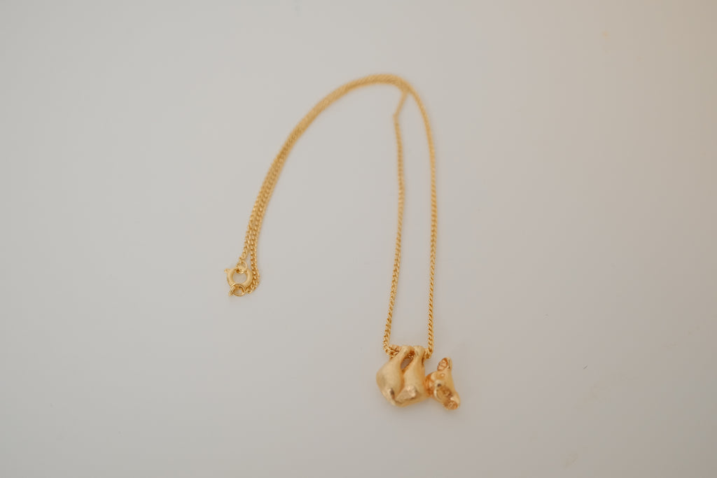 Gold toned Koala near pendant chain