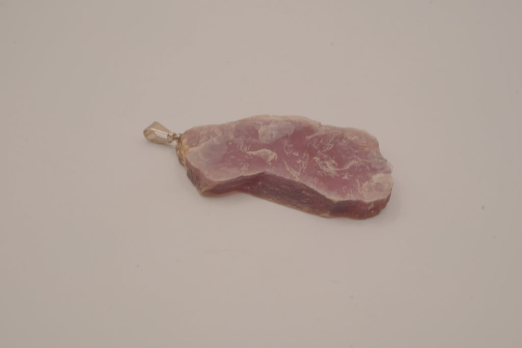Raw pink Opal pendant