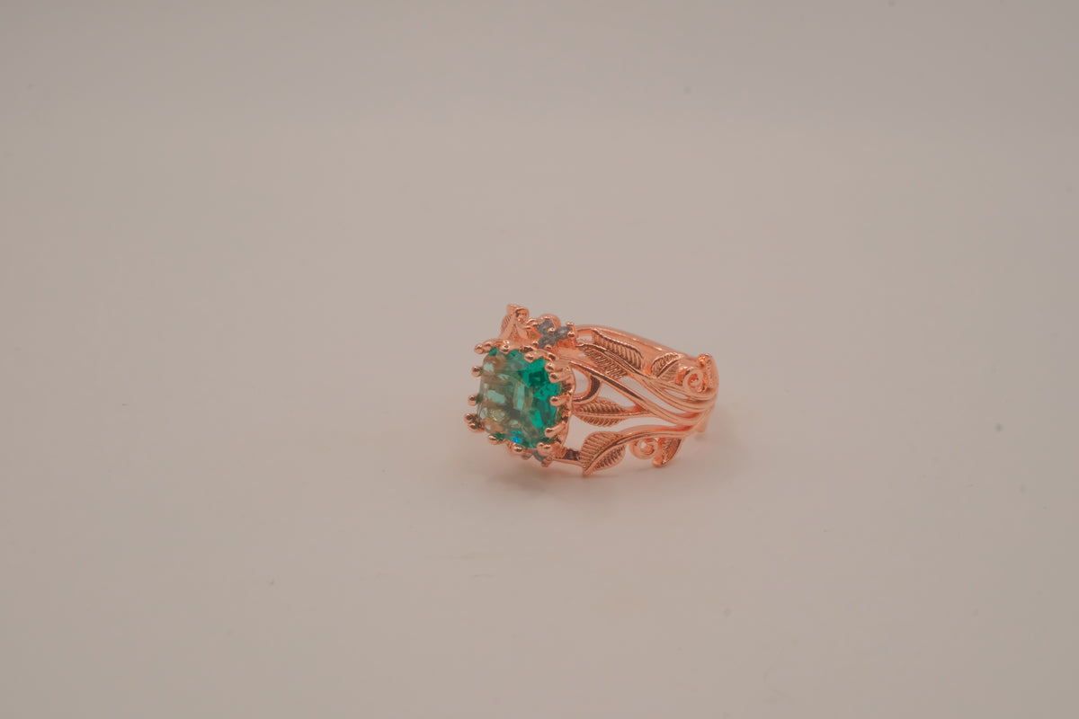 Leaf and Vine Rose Gold ring