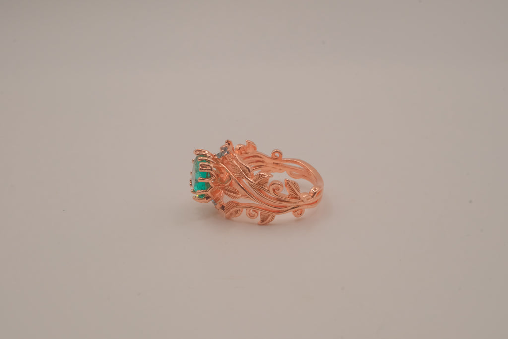 Leaf and Vine Rose Gold ring
