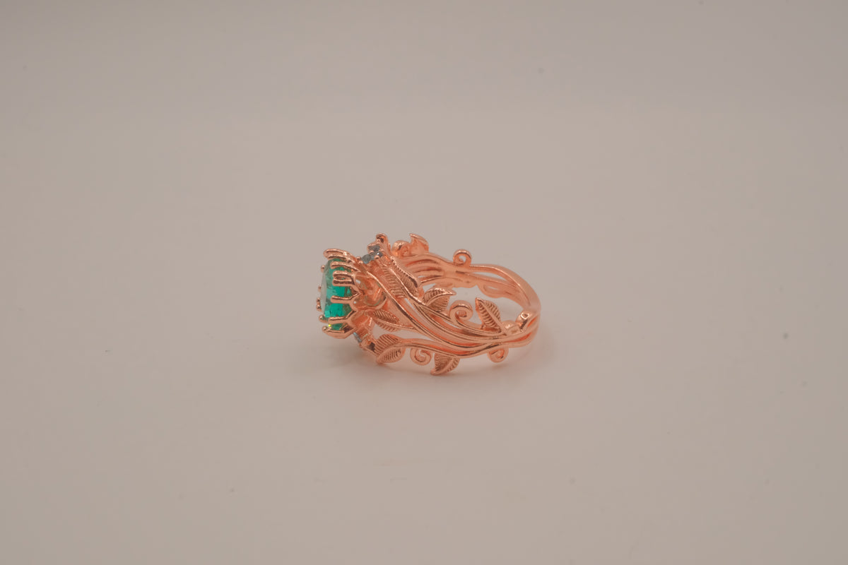 Leaf and Vine Rose Gold ring