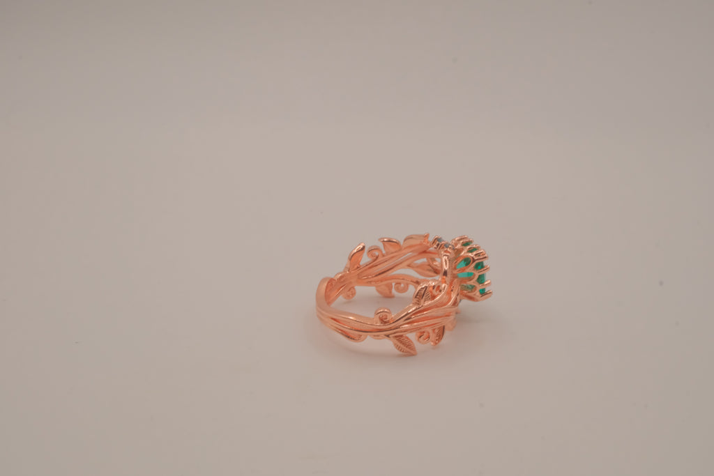 Leaf and Vine Rose Gold ring