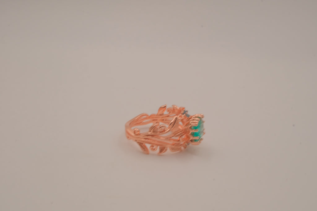 Leaf and Vine Rose Gold ring