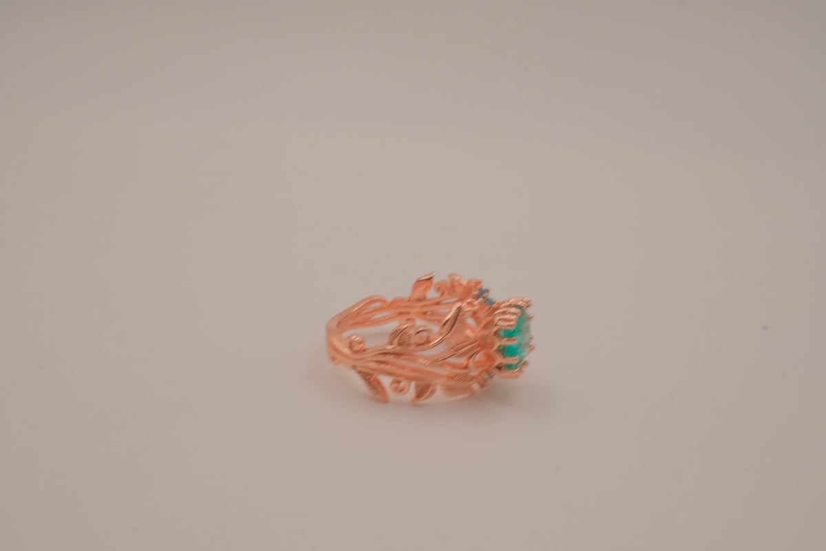 Leaf and Vine Rose Gold ring