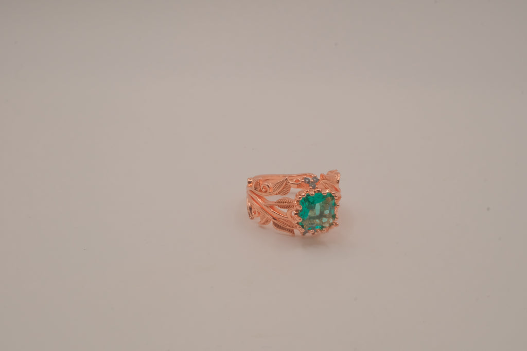 Leaf and Vine Rose Gold ring
