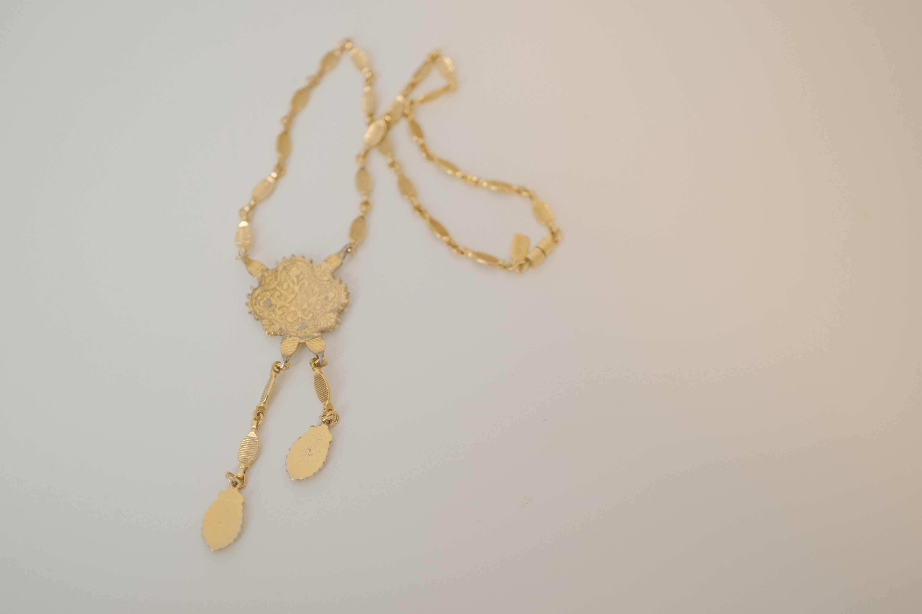 Vintage ornate pendant and tassel drops