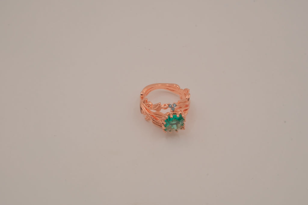 Leaf and Vine Rose Gold ring