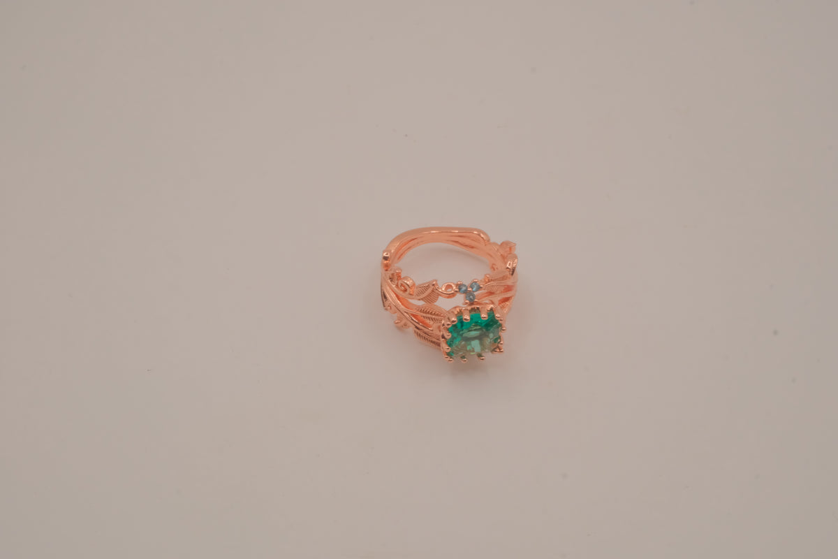 Leaf and Vine Rose Gold ring