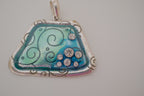 Vintage bohemian-style enamel statement pendant
